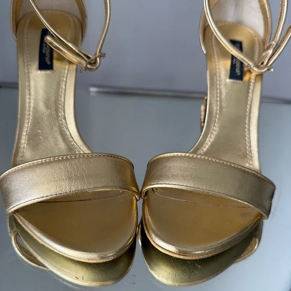 Dolce Gabbana Nappa mordore sandals with baroque DG heel  37 - Picture 10 of 15